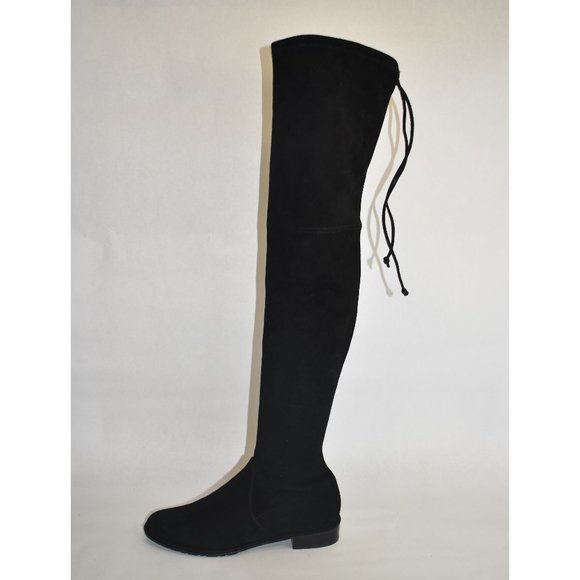 Stuart Weitzman Lowland Stretch Suede Over-the-Knee Boots Black Size 9 W - Picture 5 of 12